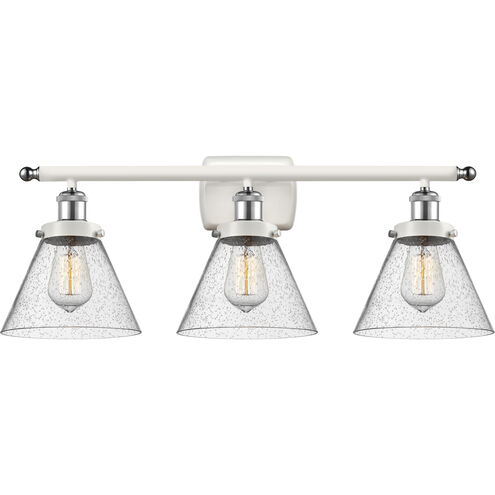 Ballston Large Cone 3 Light 26.00 inch Bathroom Vanity Light