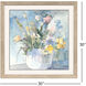 White Flower Pot Blue and Teal and Green and Yellow Framed Art, Propac