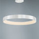 Corso LED 42.5 inch Brushed Aluminum Pendant Ceiling Light in 4.5in, 43in, dweLED