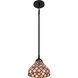 Ursa 1 Light 8 inch Matte Black Mini Pendant Ceiling Light, Small