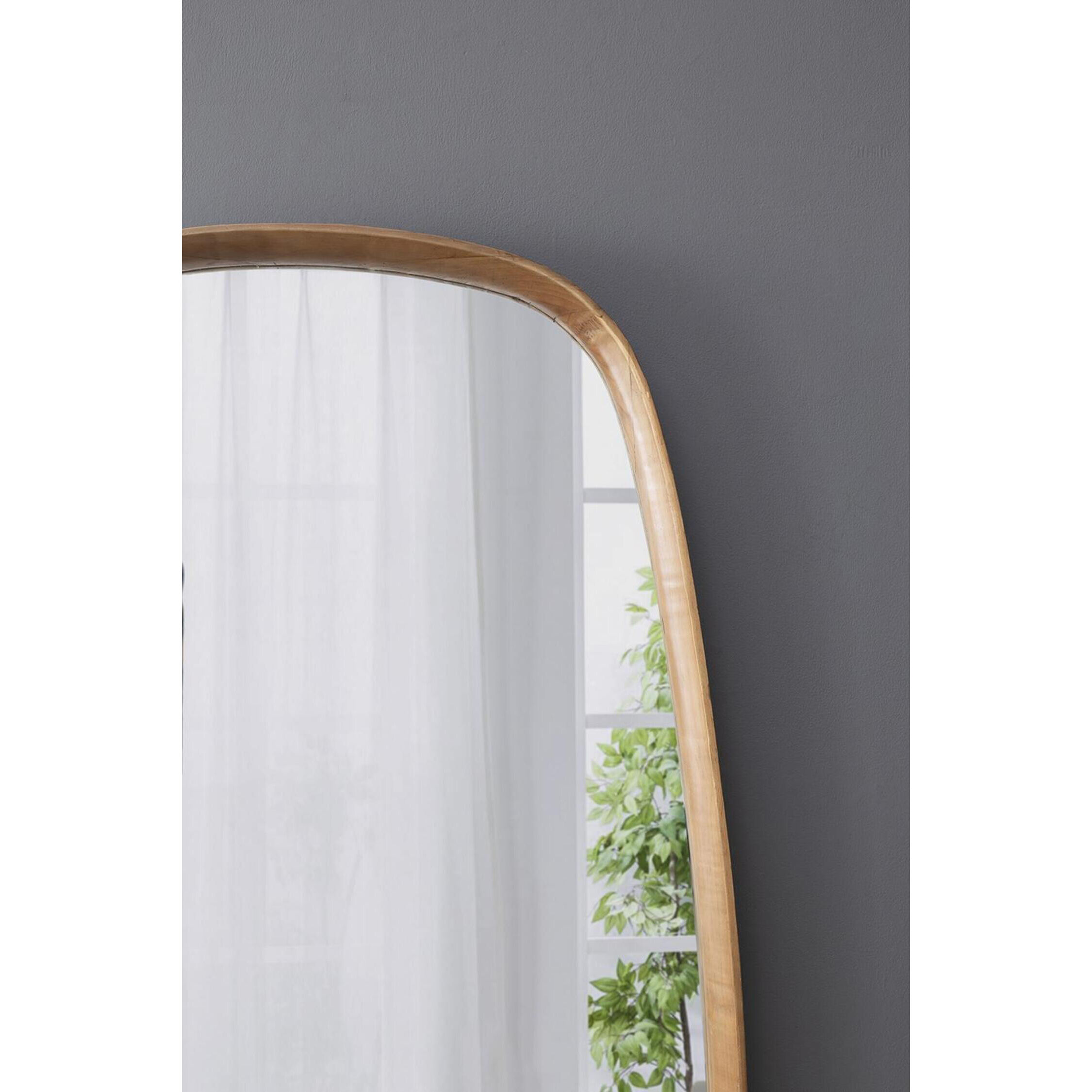 Wayne 37.4 X 27 inch Brown Wall Mirror