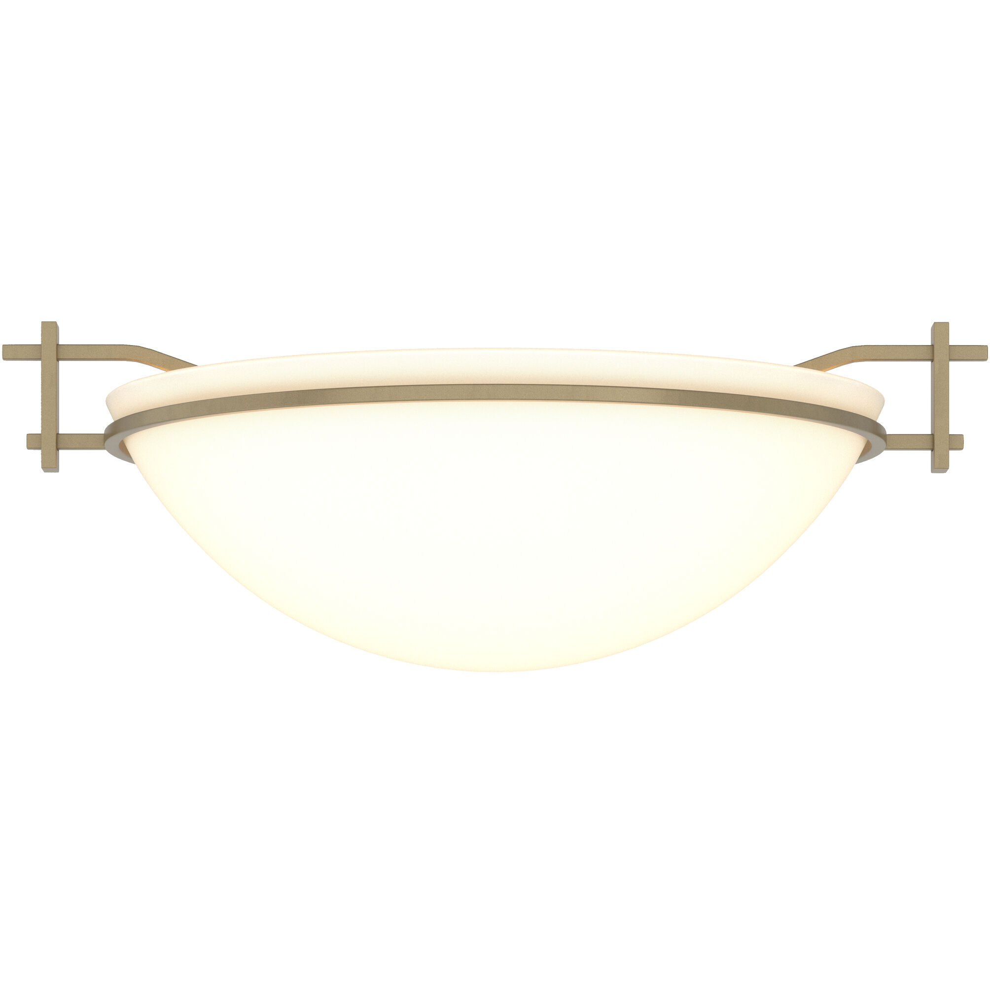 Moonband 1 Light 11.4 inch Soft Gold Semi-Flush Ceiling Light in Opal