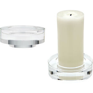 Fluted Crystal 5 X 2 inch Candleholders