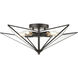 Moravian Star 5 Light 14 inch Oil Rubbed Bronze Flush Mount Ceiling Light