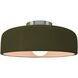 Radiance Collection - Spire 1 Light 10 inch Matte Green Semi-Flush Ceiling Light, Form+Finish+Function