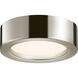 Puck LED 8 inch Polished Nickel Surface Mount Ceiling Light