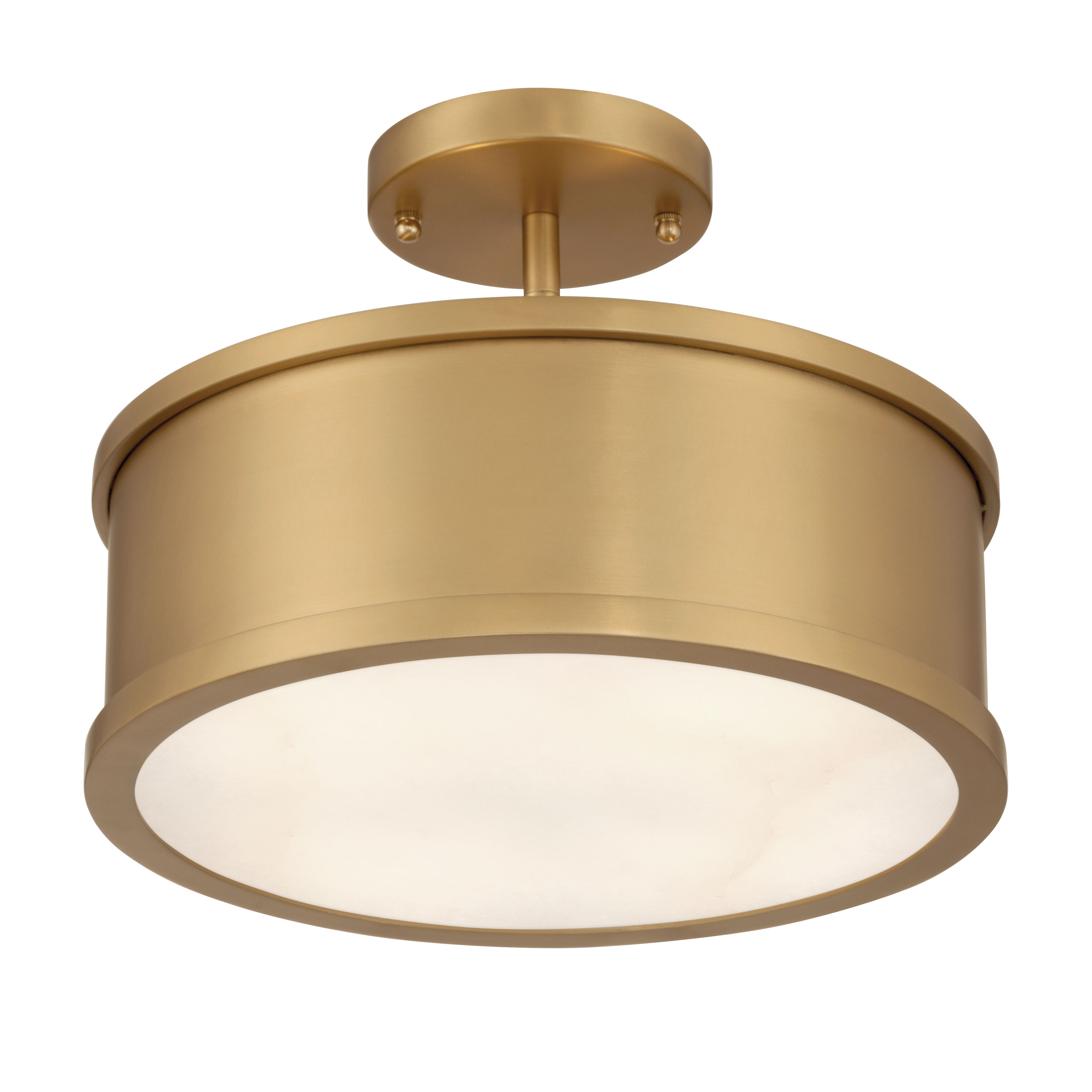 Wynn 2 Light 12 inch Legacy Brass Semi-Flush Mount Ceiling Light
