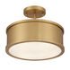Wynn 2 Light 12 inch Legacy Brass Semi-Flush Mount Ceiling Light