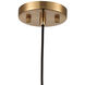 Boudreaux 1 Light 6 inch Antique Gold with Matte Black Mini Pendant Ceiling Light