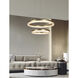 Evaline LED 31.5 inch Brushed Champagne Pendant Ceiling Light