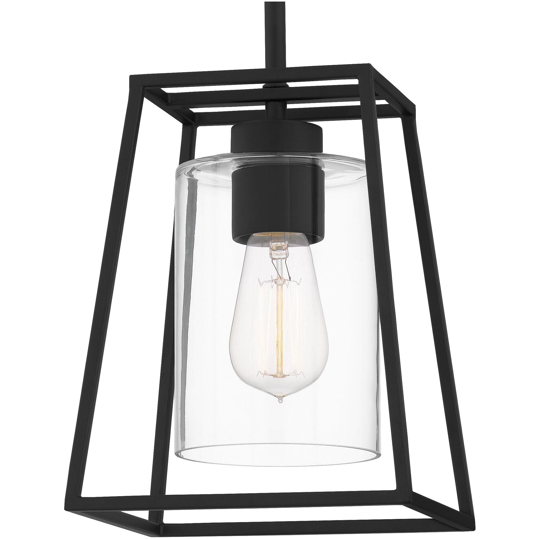 Prescott 1 Light 8 inch Matte Black Mini Pendant Ceiling Light, Small