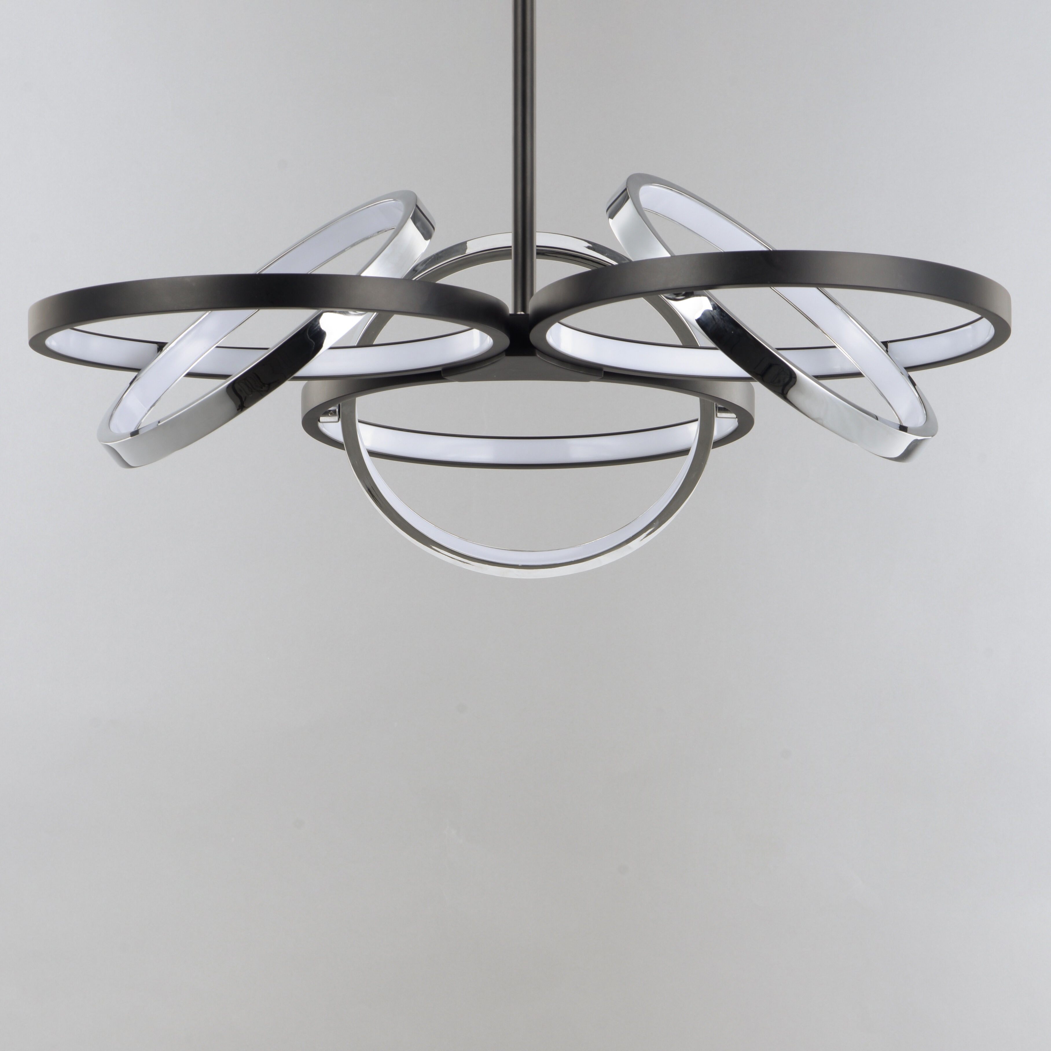 Gyro II LED 26 inch Black and Polished Chrome Single Pendant Ceiling Light