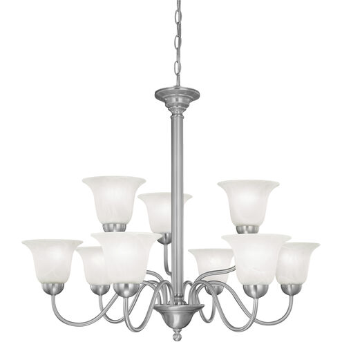 Riva 9 Light 32 inch Brushed Nickel Chandelier Ceiling Light