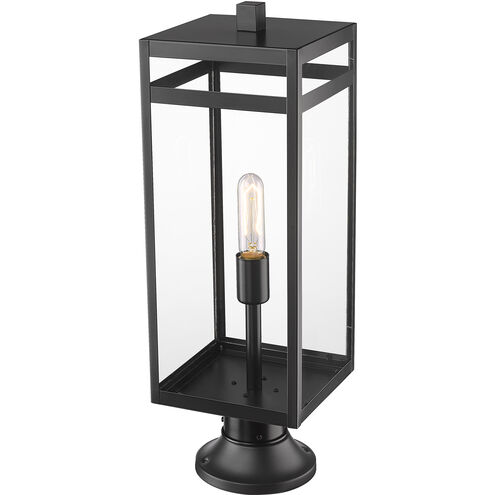 Nuri 1 Light 23.5 inch Black Outdoor Pier Mounted Fixture