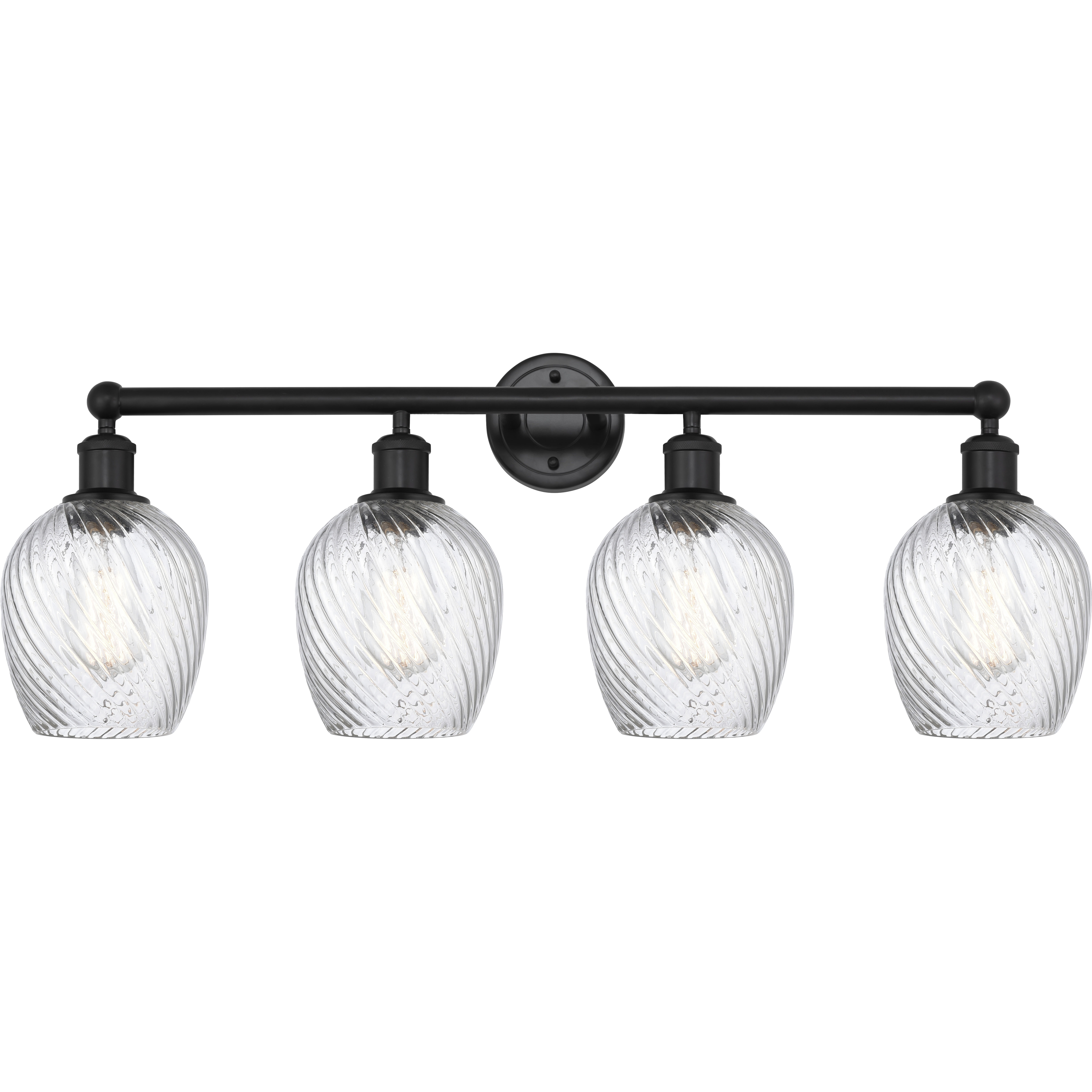 Edison Salina 4 Light 32 inch Matte Black Bath Vanity Light Wall Light