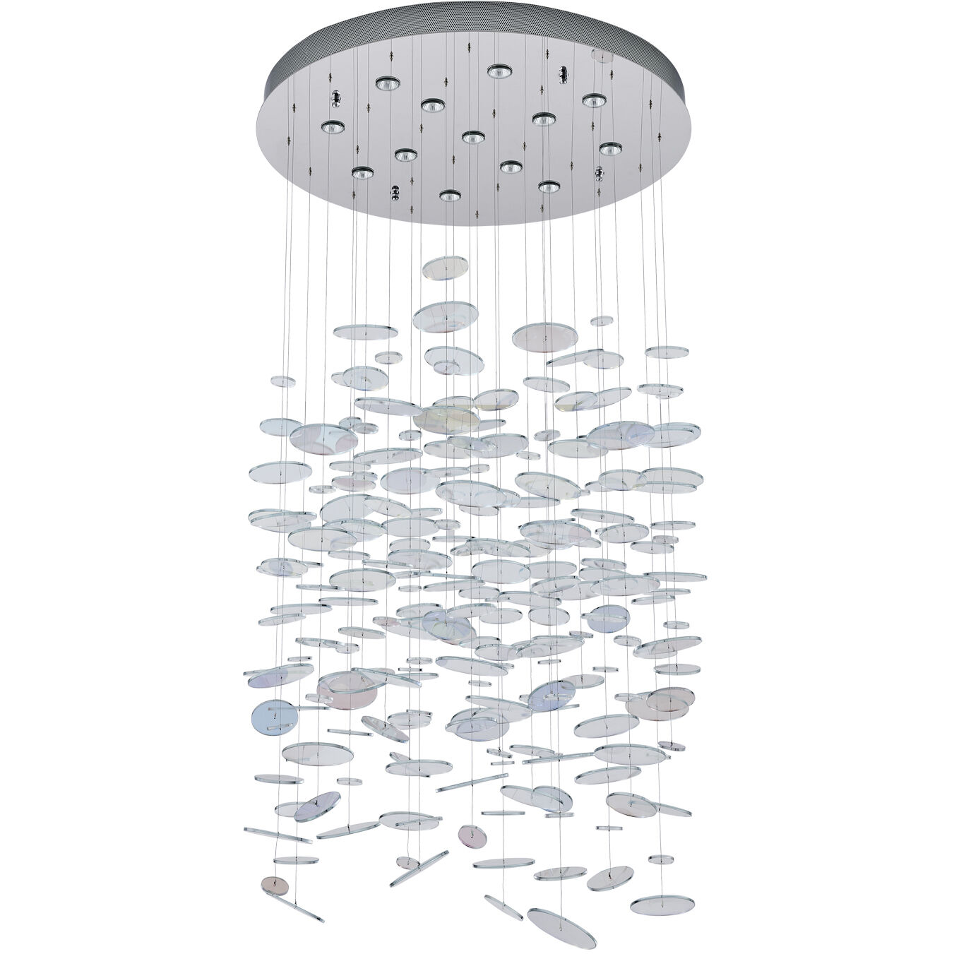 Spettro 13 Light 36 inch Polished Chrome Chandelier Ceiling Light