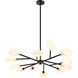 Peony 12 Light 41.88 inch Matte Black Pendant Ceiling Light