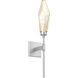 Rock Crystal LED 4.5 inch Classic Silver Indoor Sconce Wall Light in Chilled Amber, 2700K LED, Belvedere