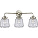 Nouveau Chatham LED 24 inch Brushed Satin Nickel Bath Vanity Light Wall Light in Clear Glass, Nouveau