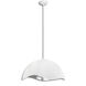 Eclos 1 Light 23.88 inch Textured White With Silver Leaf Inside Pendant Ceiling Light