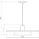 Ludo LED 20 inch Brushed Nickel Pendant Ceiling Light