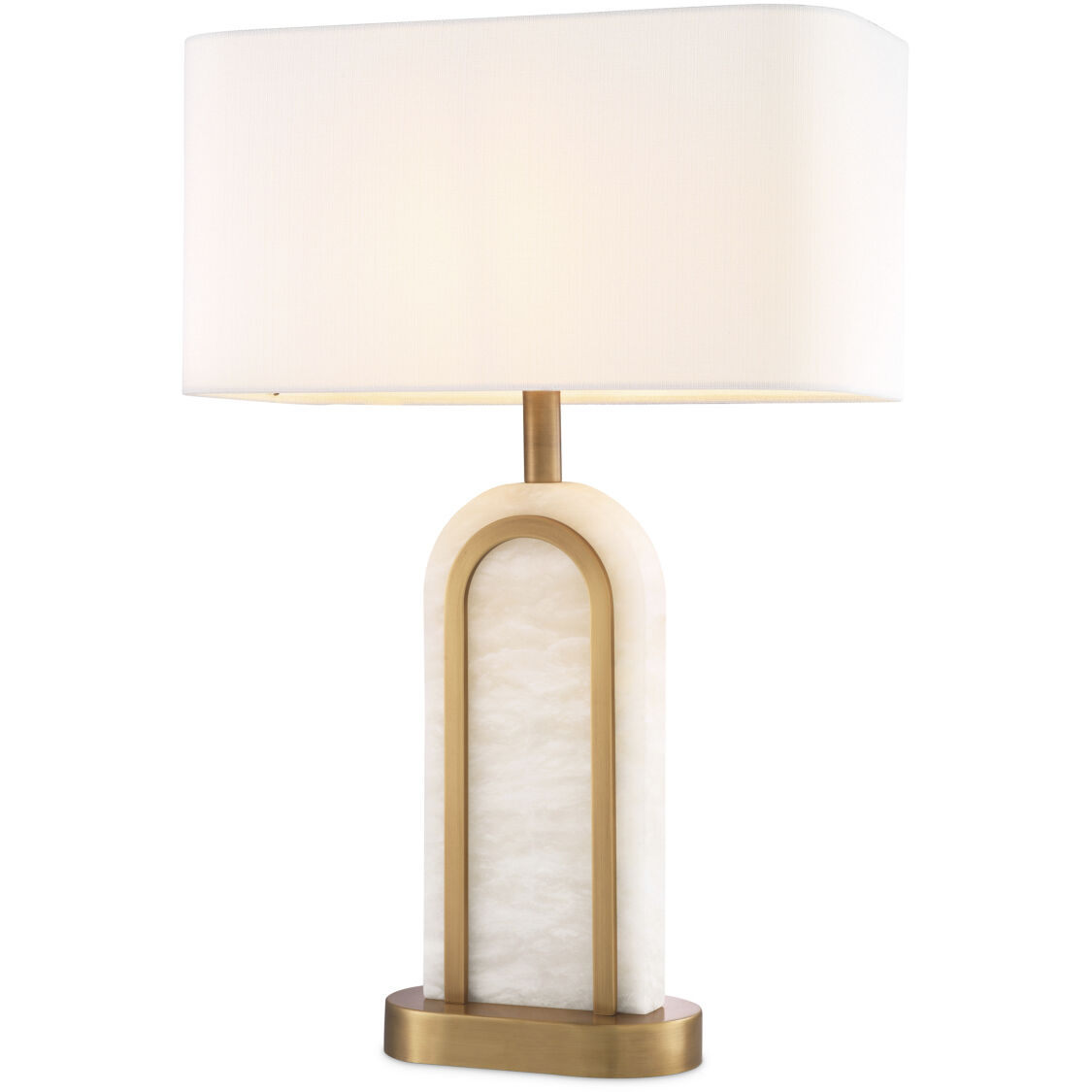 Palladio 26.38 inch Antique Brass with Alabaster Table Lamp Portable Light