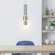 Lena LED 3 inch Satin Nickel Mini Pendant Ceiling Light