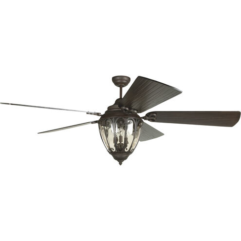 Olivier 70 inch Aged Bronze Textured with Walnut Blades Ceiling Fan