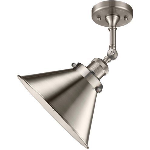 Franklin Restoration Briarcliff LED 10 inch Brushed Satin Nickel Semi-Flush Mount Ceiling Light, Franklin Restoration