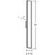Gemini 1 Light 4.3 inch Black ADA Wall Sconce Wall Light