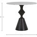 Benedict Volakas Marble and Cerused Black Bistro Table