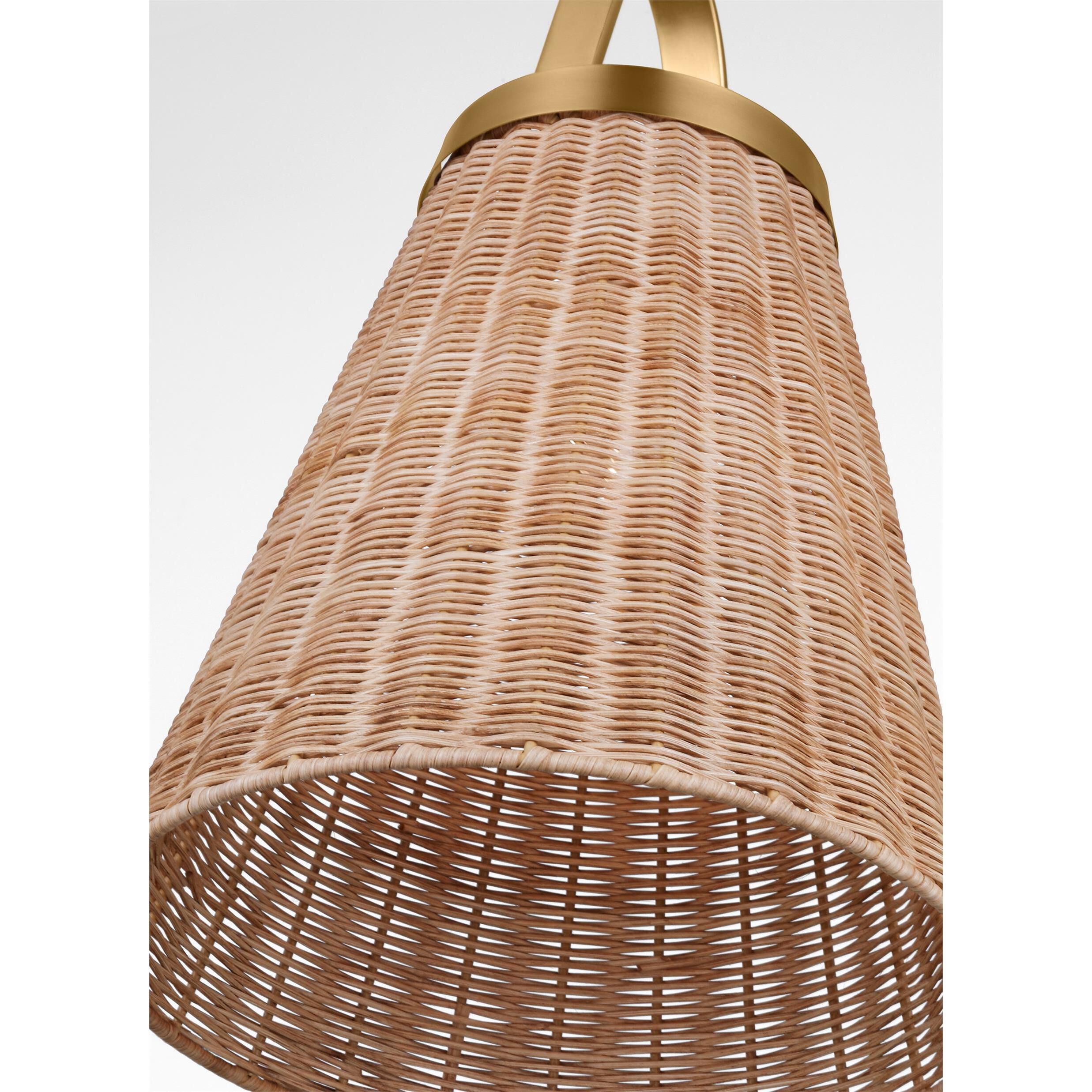 C&M by Chapman & Myers Whitby 1 Light 12.5 inch Burnished Brass Pendant Ceiling Light