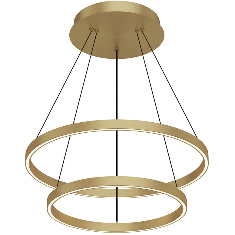 Cerchio LED 23.63 inch Brushed Gold Chandelier Ceiling Light