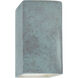 Ambiance Rectangle LED 13.5 inch Verde Patina Outdoor Wall Sconce, Large
