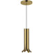 Husk LED 2 inch Metallic Brass Pendant Ceiling Light