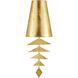 Ellie 1 Light 6 inch Gold Leaf Sconce Wall Light