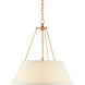 Lytham 1 Light 24.25 inch Antique Gold Leaf/White Pendant Ceiling Light