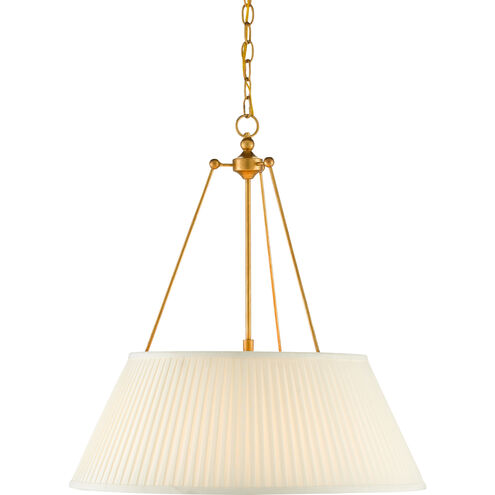 Lytham 1 Light 24.25 inch Antique Gold Leaf/White Pendant Ceiling Light