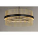 Chimes LED 33.75 inch Black and Satin Nickel and Satin Brass Single Pendant Ceiling Light in Black and Satin Brass and Satin Nickel