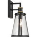 Talman 1 Light 13.25 inch Black Textured Outdoor Wall, Small
