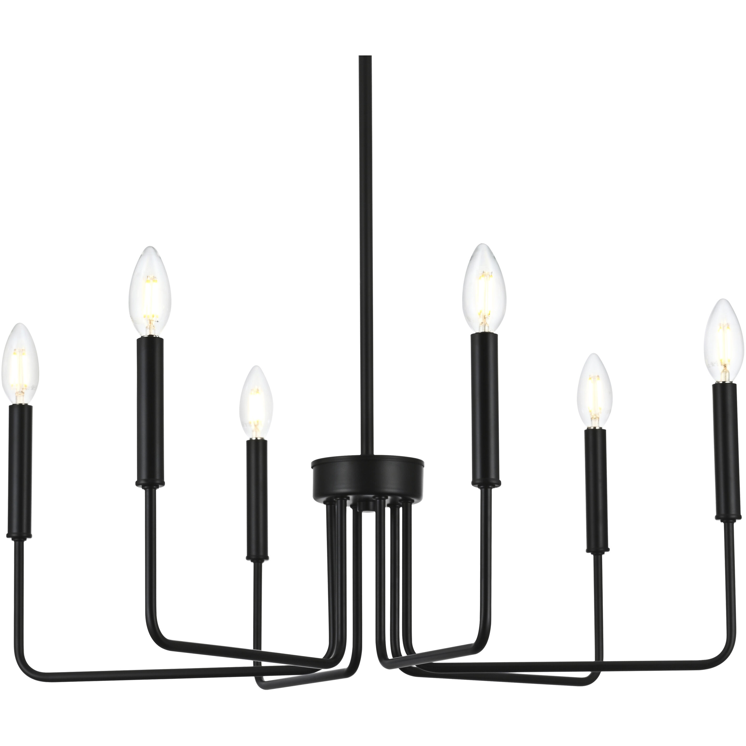 Willa 6 Light 26 inch Black Pendant Ceiling Light