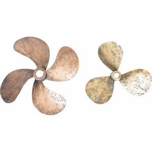 Propellers Gold Wall Décor, Set of 2