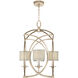 Cienfuegos 4 Light 21.5 inch Gold Chandelier Ceiling Light in Natural Greige Fabric