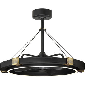 Jewel 33 inch Black and Gold Fandelight