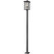 Aspen 3 Light 116.87 inch Black Outdoor Post Mounted Fixture