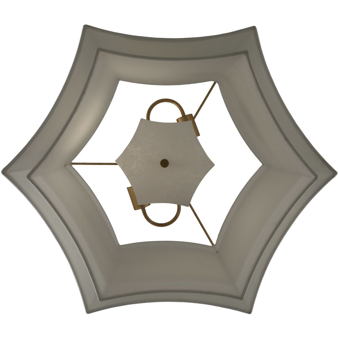 Hammond 2 Light 29 inch Antique Gold / White Linen / Natural Alabaster Pendant Ceiling Light