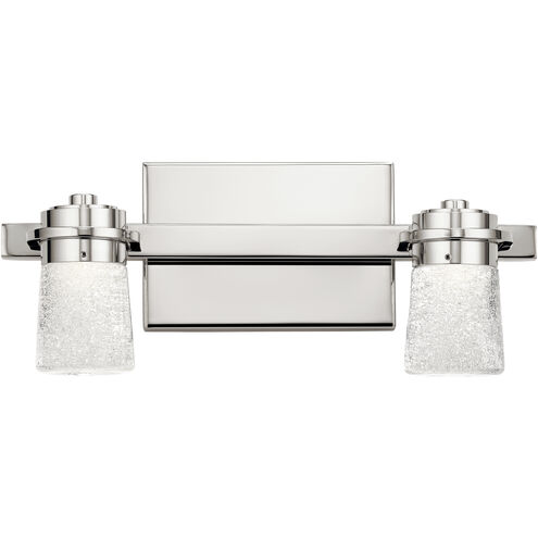 Vada LED 15 inch Polished Nickel Bathroom Vanity Light Wall Light, 2 Arm