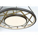 Tribeca LED 28 inch Smoked Iron And Soft Brass Pendant Ceiling Light
