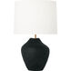 Hable Cadley 26.25 inch 9 watt Rough Black Ceramic Table Lamp Portable Light
