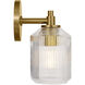 C&M by Chapman & Myers Barstow 1 Light 4.5 inch Burnished Brass Bath Vanity Wall Light